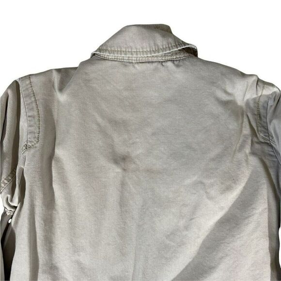 Talbots Boys Jacket Beige Lined Pockets Collared Snap Zipper 100% Cotton 16 - Picture 11 of 12